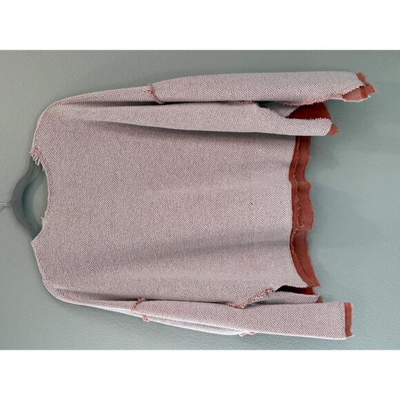 Free People Sunrise Sunset Reversible V-Neck Raw Hem sweater - Picture 3 of 5